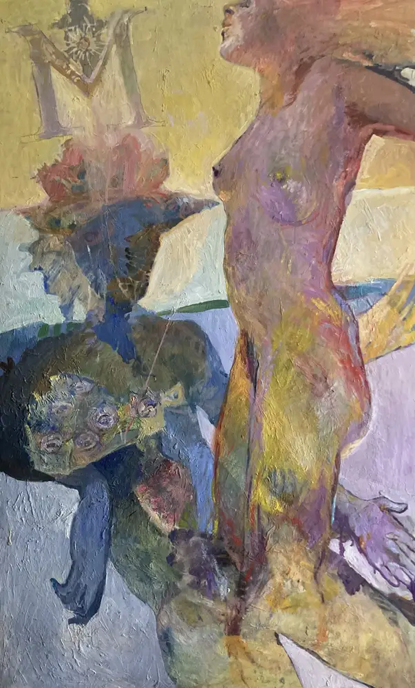 Adam Eve — portrait oil painting by Krzysztof Doniewski