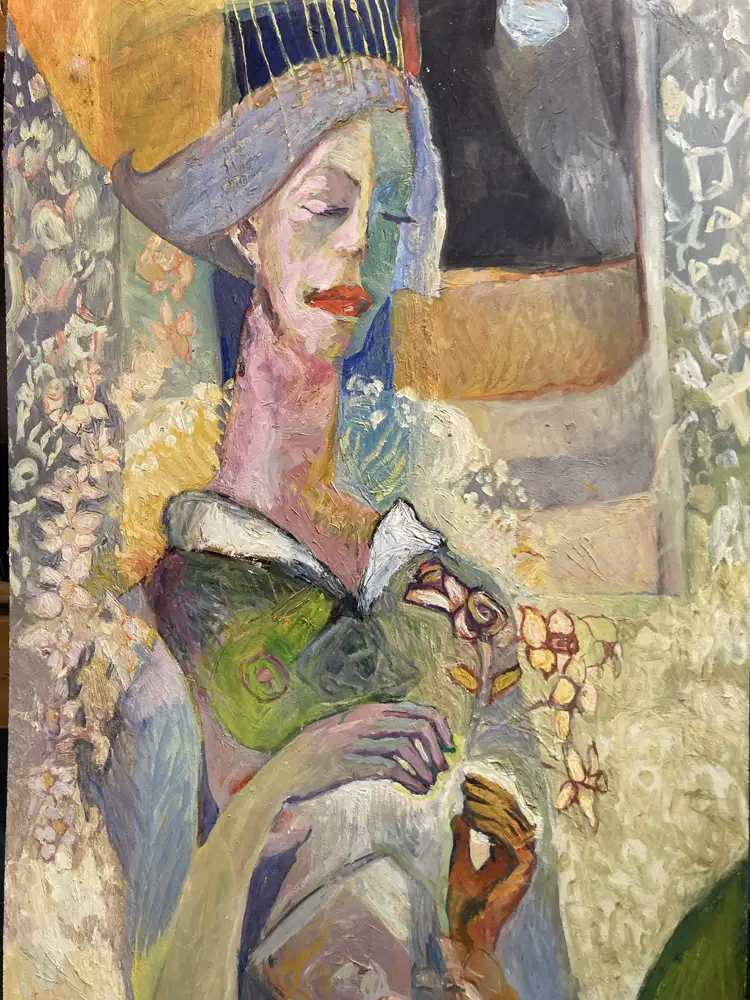 By The Moon Light — portrait oil painting by Krzysztof Doniewski