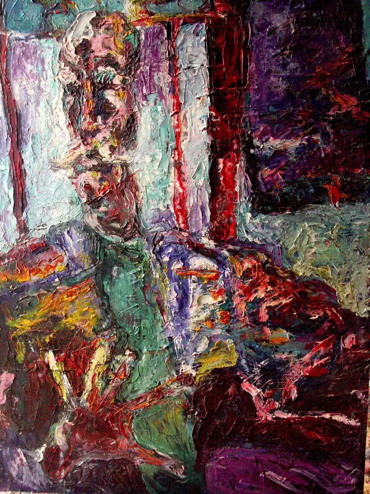 Dziadek — portrait oil painting by Krzysztof Doniewski