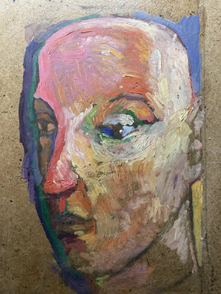 Head — portrait oil painting by Krzysztof Doniewski