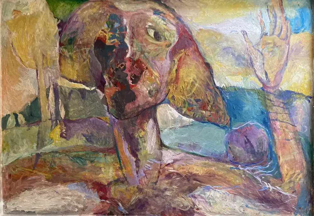 Scream — portrait oil painting by Krzysztof Doniewski